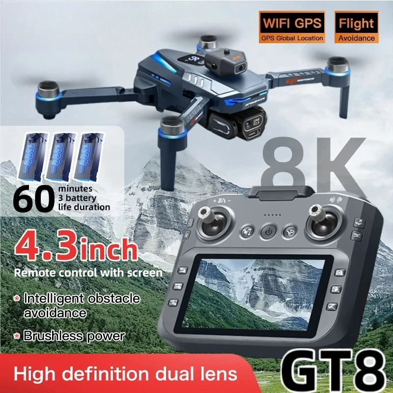 Drone Multispectral - 오리지널 GT8 드론 8K 전문가용 듀얼