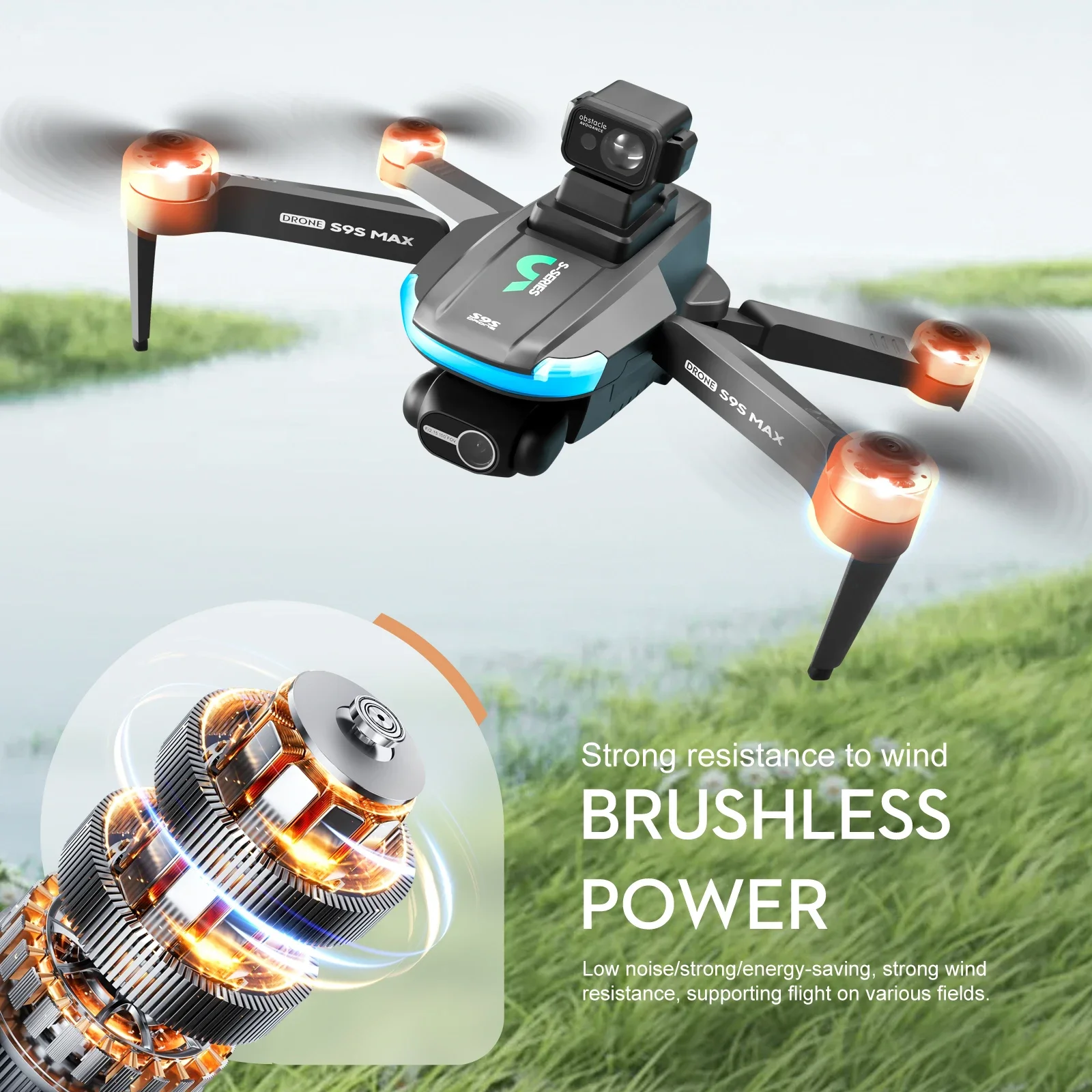 새로운 S9S MAX 미니 드론 4K 2축 PTZ HD - Drone Lidar 리뷰 및 가격