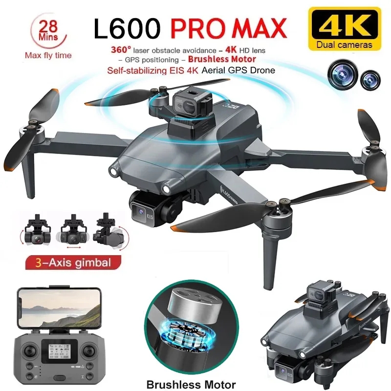 L600 PRO MAX GPS 드론 전문 4K 3축 P - Drone Lidar 리뷰 및 가격